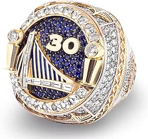 Luxuon Ringemannlicher Ring Golden State Warriors Championship Ring 2018 Curry Spieler Replik Basketballring Fur Freund Sammlung 12 Amazon De Schmuck