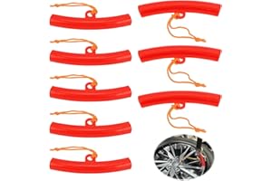 LDBKLGHJ Protector de llantas 8 unidades herramienta cambio neumáticos rojo poliuretano flexible compatible coche moto bici resistente duradero uso prolongado