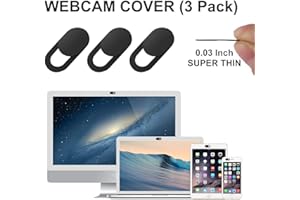 GEARGO Osłona kamery internetowej, osłona kamery internetowej, naklejka ochrona prywatności do komputera, laptopa, MacBooka Pro, iPada, iPhone'a, akcesoria do telefonów komórkowych, zestaw 3 sztuk