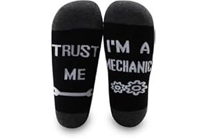 MYSOMY 2 Pairs Mechanic Socks Trust Me I'm a Mechanic Gifts Mechanical Engineer Gifts Mechanician Gifts