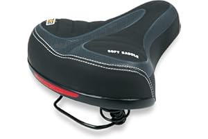 ZENO Bike Seat with Reflector | Bicycle Saddle with Soft Shockproof Springs and Punching Foam System | Cycling MTB Saddle Cushion Pad for Cruiser/Road Bikes/Touring/Mountain Bike/BMX | Dot Print