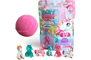 ZIMPLI - Large Unicorn Surprise Bath Bomb, 1 of 6 Surprise Unicorn Toys to Collect, One per Baff Bomb, Children's Collectable
