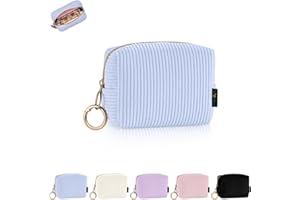 Mini Tasche Kleine Kosmetiktasche Schminktasche Damen Make up Tasche Reise Zubehör Verdickter Cord Kulturtasche mit Reißverschluss Kulturbetuel Organizer Geschenk Beste Freundin 11*5,5*8,5cm(Blau)