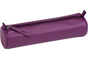 Clairefontaine 410163C Pennfodral runt, av lammskinn, Ø 5,5 x 22 cm, 1 styck