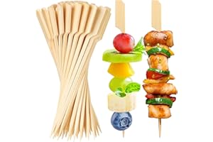 Alitree 300 Stück Holzspieße, 9cm Holz Spieße Fingerfood, Spiesse für Snacks Fingerfood, Cocktailspieße Set, für Cocktails, Grillen, Vorspeisen, Obst und Sandwiches auf Party, Hochzeiten, Geburtstage