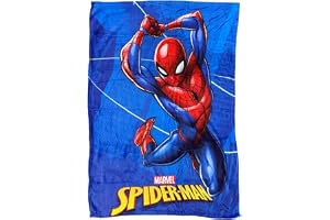 Pläd i korall Spiderman Marvel för barn, mjuk fleecefilt 100 x 140 cm, perfekt för bäddsoffa eller resor