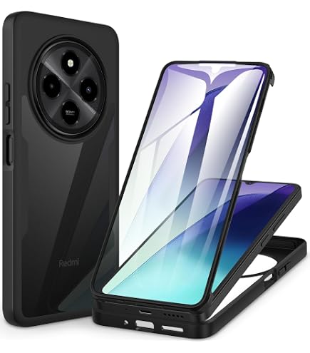 Lutree Vetro Temperato Privacy Per Xiaomi Redmi 14C 4G / Poco C75 – Kit 4 Pezzi (2 Schermo + 2 Fotocamera) 9H