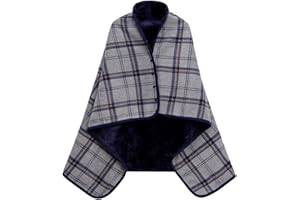 JFAN Poncho Mujer Invierno Mantas con Botones a Presión para Llevar Capa Cálida Cardigan