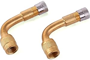 ‎SUREPROMISE ONE STOP SOLUTION FOR SOURCING Surepromise 2X Winkelventil Aufsatzventil 90 Grad Messing Air Tire Ventilverlaengerung Eckventil Ventiladapter Winkeladapter Fuer Fahrrad Motorrad Scooter Roller Ersatz