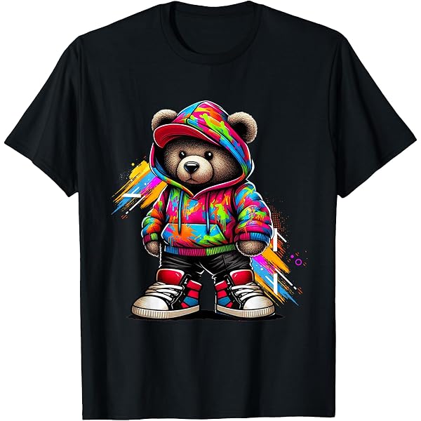 Chemise Streetwear Design Vêtements Ours en peluche | Vecteur Premium Chemise Streetwear Design Vêtements Ours en peluche | Vecteur Premium