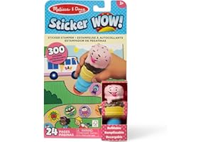 Melissa & Doug Sticker WOW Stamper & Activity Pad - Bunny | Book for Children, Travel Toys for Kids | Age 3+ - FSC Certified