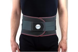 VITALWORXX Rückenbandage, professionelle Hilfe bei Rückenschmerzen, Rückengurt mit Stützstreben zur Vermeidung/Linderung von Schmerzen, Ischias (schwarz, XXXL (Taillenumfang 110-125 cm))