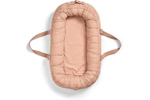 Elodie Detaljer Baby Nest Pod bärbar babystol för säker tupplur eller resor, tvättbar 100% bomull baby nödvändigheter för nyf