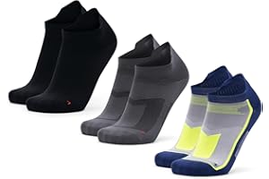 DANISH ENDURANCE Calcetines Deporte Hombre y Mujer Cortos, Pack de 3 y 5 - Ropa Deportiva, Padel, Running, Gym, Crossfit