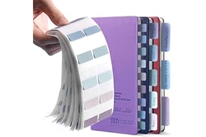 NOGAMOGA 420 Pcs Sticky Index Tabs, 0.47/0.98/1.77 Inch Colored Book Sticky Tabs, Writable and Repositionable File Tabs Flags for Books, Binders and File Folders (Morandi) Index Tabs