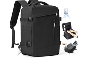 SZLX Vacuum Backpack Travel Bag with Pump, New Ryanair Cabin Size Bag 40x30x20 Backpack Wizz air, Large Travel Backpack Women Men Carry On Casual Daypack Fit 14 Inch Laptop with Shoes Compartment