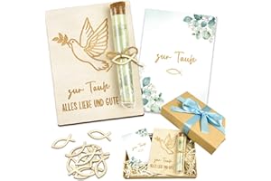 Luckeey Taufgeschenke für Mädchen Jungen, Geldgeschenke Verpackung Geschenk Taufe mit Taufkarte Holz, Sinnvolle Geschenke zur Taufe, Taufgeschenke von Großeltern
