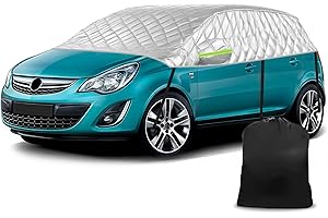 ‎OPALTOOL Opaltool Halbgarage Auto Kompatibel mit 2006-2025 Opel Corsa D E F, 6-Lagige Halbabdeckung mit Haken, Reflektierendem Streifen und Ohrkappen zum Schutz vor Schnee, EIS und Frost