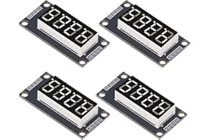 YUNSEITY 4 Pezzi TM1637 Tubo Digitale Display LED da 0,36 Pollici, Modulo Display Tubo Digitale 4 Cifre 7 Segmenti 5V (MRA110A bianco)