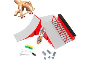 Aolieh Mini Finger Skateboard,DIY Montagerampe Zubehör Set,Finger Skateboards Skate Park Rampe Teile für Tech Practice Deck Kinder Geschenkset Fingerboard Spielzeug Sport Spiel für Kinder Kinder(C)