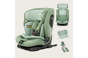 Jovikids i-Size Seggiolino Auto, 76-150cm da circa 15 mesi a 12 anni Seggiolino Isofix e Top Tether, Groupe 1/2/3 ECE R129, Reclinabile 5 posizioni