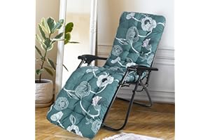 wawofun Sun Lounger Cushions Only, Sunlounger Cushions with Top Cover Garden Recliner Chair Pad Rocking Chairs Cushion Sunbed Cushions for Travel Holiday Garden Outdoor 170x53cm (Lotus)