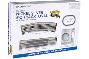 Bachmann Trains - Snap-Fit E-Z Track® - Nickel Silver Oval with Speed Controller - HO Scale