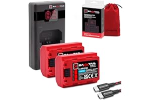 Baxxtar Pro NP-FZ100 Batteries (2X 2400mAh - Génération IV) - Chargement avec PD-MaxPerformance USB-C (1500 mA) pour Alpha 6600 6700 7 III IV 7C II 7CR R III ZV-E1 etc.