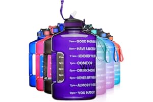 ETDW Borraccia portatile da 3,78 l, con cannucce, in plastica ispessita, da campeggio, per viaggi all'aperto