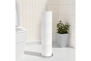 JOCKCARAS Silber Toilettenpapierhalter freistehend: Klopapierhalter-Aufbewahrungsständer aus Edelstahl zur Aufbewahrung von Ersatzrollen – Klorollenhalter für das Badezimmer