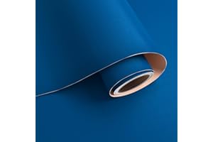 VaryPaper Papier Peint Bleu Papier Peint Adhesif 40cmx200cm Papier Adhesif Pour Meuble Rouleau Adhesif Decoratif Papier Autocollant Meuble Cuisine Papier Peint Adhesif Mural Salon Chambre Enfant