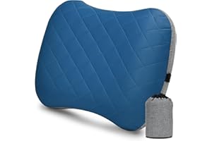 YISSVIC Camping Pillow for Sleeping Inflatable Pillow Travel with Removable Cover for Neck Lumber Support Backpacking Pillow Travel Air Pillows for Camping Hiking Backpacking Airplane Flight