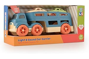 LETS BE CHILD Carrier Car Truck Toys for Kids Light & Sound Transport Trucks 2 Cars for Toddler | Safe Toy, FDA-Approved, Phthalate-Free, Boosts Creativity | In & Outdoor Play, Boys Girls Baby Toddlers Gift
