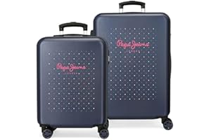 Pepe Jeans Molly, Set Valigie Rigide 55 68cm Bambine E Ragazze, Multicolore, 68 cms