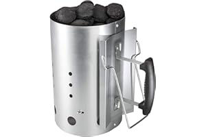 GriHero Barbecue Chimney Starter, Charcoal Chimney Grill Quick Starter BBQ Camping Charcoal Accessories Compatible with Weber 7416 and other Wood Charcoal Grills
