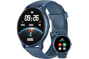 Parsonver Smartwatch męski, okrągły z funkcją telefonu, zegarek fitness dla kobiet i mężczyzn, z 100+ trybami sportowymi, monitorem tętna, monitorem snu, krokomierzem, wodoszczelność IP68