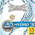 Wilkinson Sword Hydro 3 Men's Razor Blades, 15 Pieces
