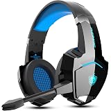 PHOINIKAS Wired Cuffie Gaming PS4, Cuffie da Gioco con Microfono per Xbox  One, PC, Switch, Cuffie Wireless Bluetooth con surround 7.1 per bassi,  Ruotabile Ear Cups, Luce LED - Blu : Amazon.it: Videogiochi