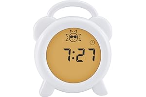ALECTO Budzik edukacyjny z alarmem/lampka nocna, biały