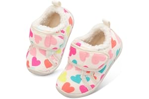 JOINFREE Baby Girl First Walking Shoes Anti-Slip Plush Baby Boys Slipper Shoes Cozy Toddlers Shoes