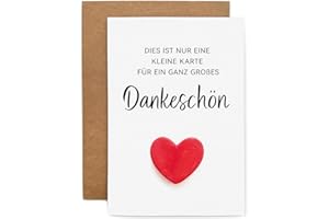 YISCOKO Dankeschön Geschenke-1 PC Dankeskarten 10.5 * 15cm(mit Umschlag aus Kraftpapier und goldene fkleber) Danke Karte Erzieherin,Dankeschön Karte für Familie,Freunde,Kollege