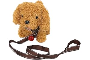TSLBW Toy Puppy Plush Teddy Dog Toy Electronic Interactive Dog Gift for Boys and Girls Age 2 3 4 5 6 7 Years Old Plush Puppy Toy Walking Nod Barking Wagging Tail