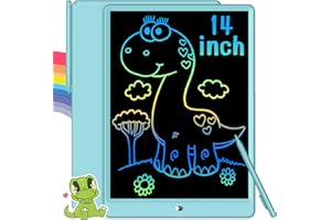Boys Toys 2 3 4 5 6 Years Old, Richgv 14 inch Colorful LCD Writing Tablet for Kids & Adults. Kids Drawing Tablets, LCD Doodle Board, Portable Digital Writing pad with Lock Key Christmas Toy Gift