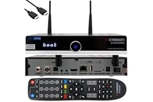Octagon SF8008 4K Combo Supreme UHD E2 DVB-S2X &DVB-C/T2 Linux PVR Receiver mit 2.4/5G Dual-Band WiFi, M.2 Schnittstelle, 1GB RAM, 8GB Flash, H.265, USB 2.0/3.0, EasyMouse HDMI Kabel