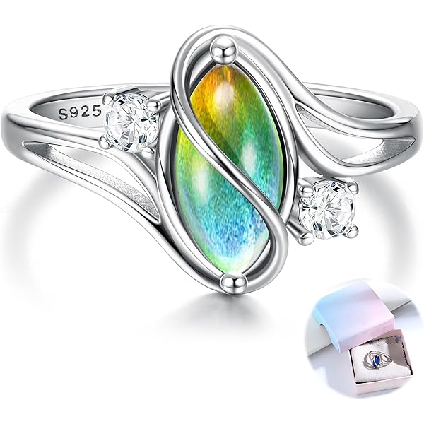 OHAYOO Keltische ring 925 zilver dames verstelbare vintage ringen met geboortesteen steen edelsteen sieraden voor dames vrouwen moeder, Größe 8, Sterling zilver