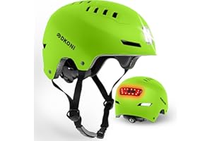 DKONI Bike Helmet with LED Lights Bicycle Helmets Commuter Cycling Helmet USB Rechargeable Front & Back LED Light Helmet for Adult Men Women