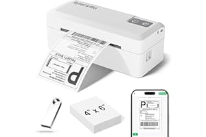 ByteCintia Stampante Termica Etichette Bluetooth, Stampante Etichette Spedizione 4x6 (10x15cm), Stampante di Etichette Postali per Aziende, Compatibile con Amazon, Shopify, Ebay, DHL, DPD