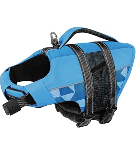 Salvagente Per Cani Autogonfiabile - Giubbotto Di Salvataggio Taglia XL, Arancione - Foto 8