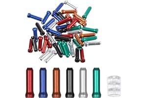 Giantree 48 tapones para extremos de bicicleta, coloridos cables de freno para bicicleta, con 8 piezas de goma con junta tórica Bowden, tapa de cambio, tapas de cable de freno, manguitos finales,