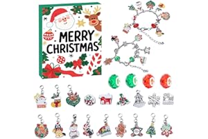 FIVAVA Kalendarz adwentowy z biżuterią 2025 – 24 x niespodzianka dla dziewcząt! Bransoletki i naszyjniki "zrób to sam", prezent do zabawy dla dzieci w wieku 6-13 lat